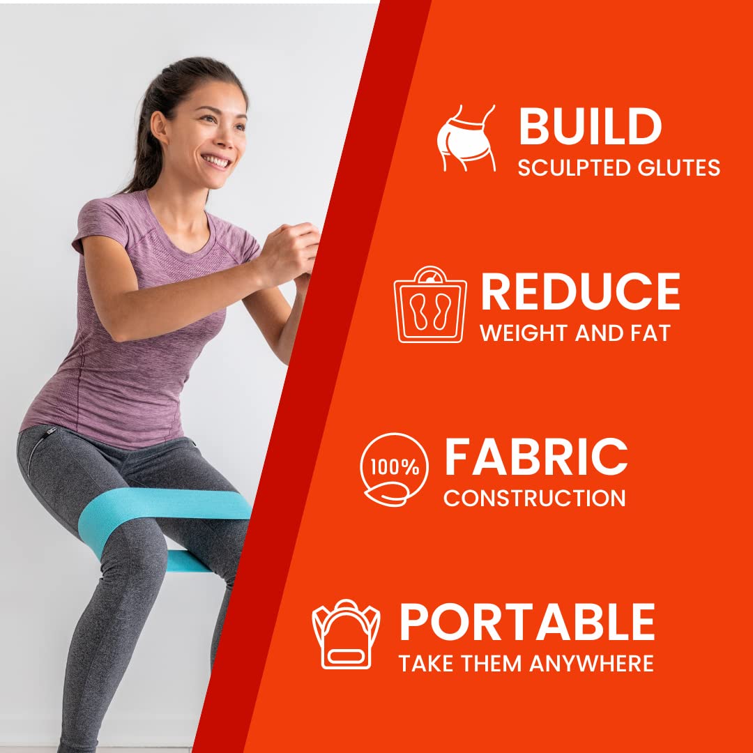 Premium Glute Resistance Bands for Men & Women - Non-Slip Booty Bands for Home Workouts, Squats & Full Body Training - Wide Durable Elastic Bands for Legs, Hips & Butt Lifting (3-Pack) - Perfect for Gym, Yoga, Pilates & Travel Fitness