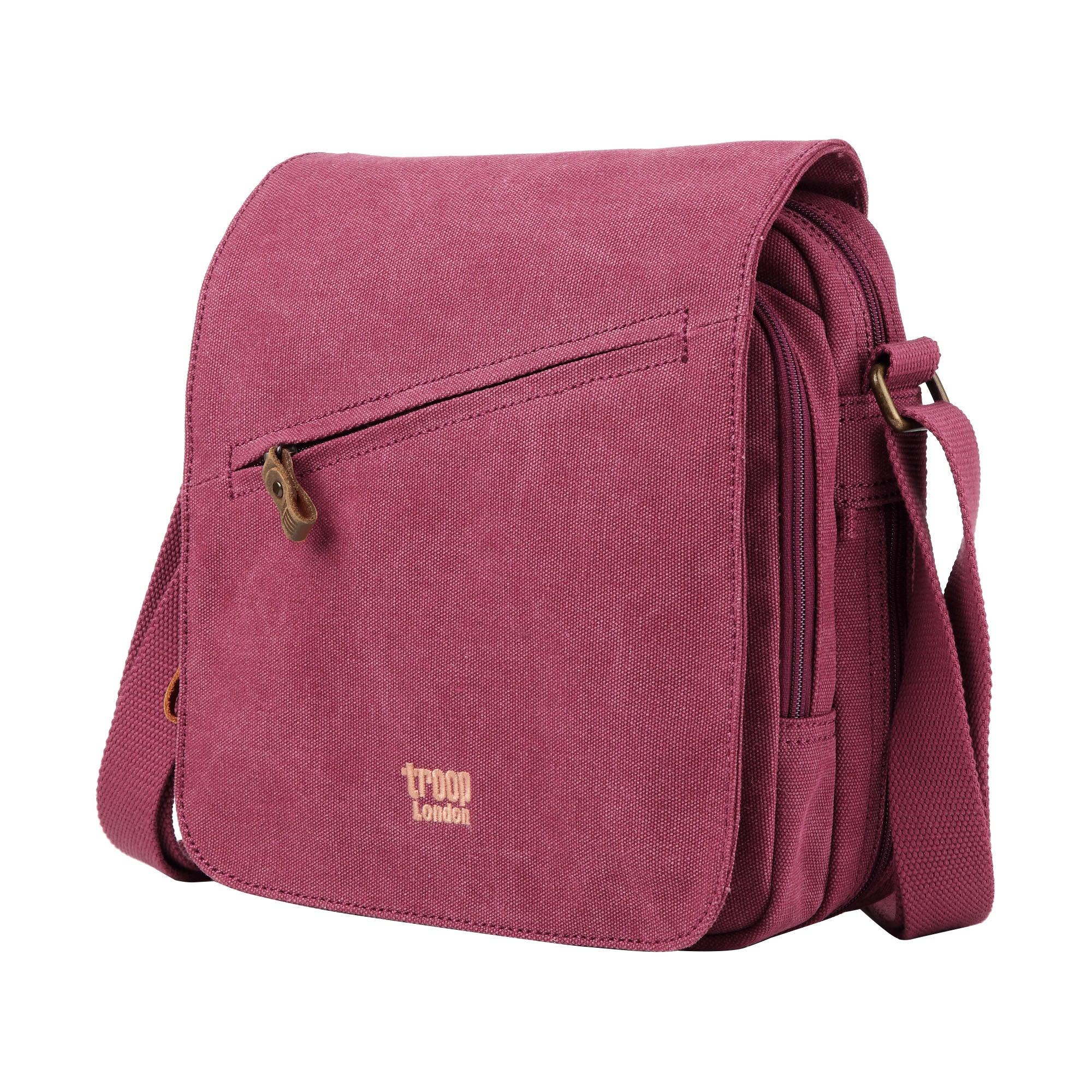 Troop London Classic Canvas Crossbody Bag for Men & Women - Stylish & Durable Shoulder Bag for Travel, Work & Everyday Use