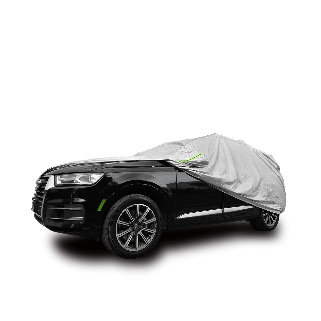 Waterproof All-Weather Car Cover - 210T Lightweight Breathable UV Protection for Auto, SUV (Up to 209