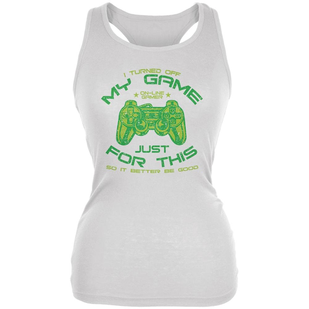 Juniors Soft Tank Top - White, Medium | Comfortable & Stylish Casual Wear for Teens | Perfect for Gaming, Lounging & Summer Outfits