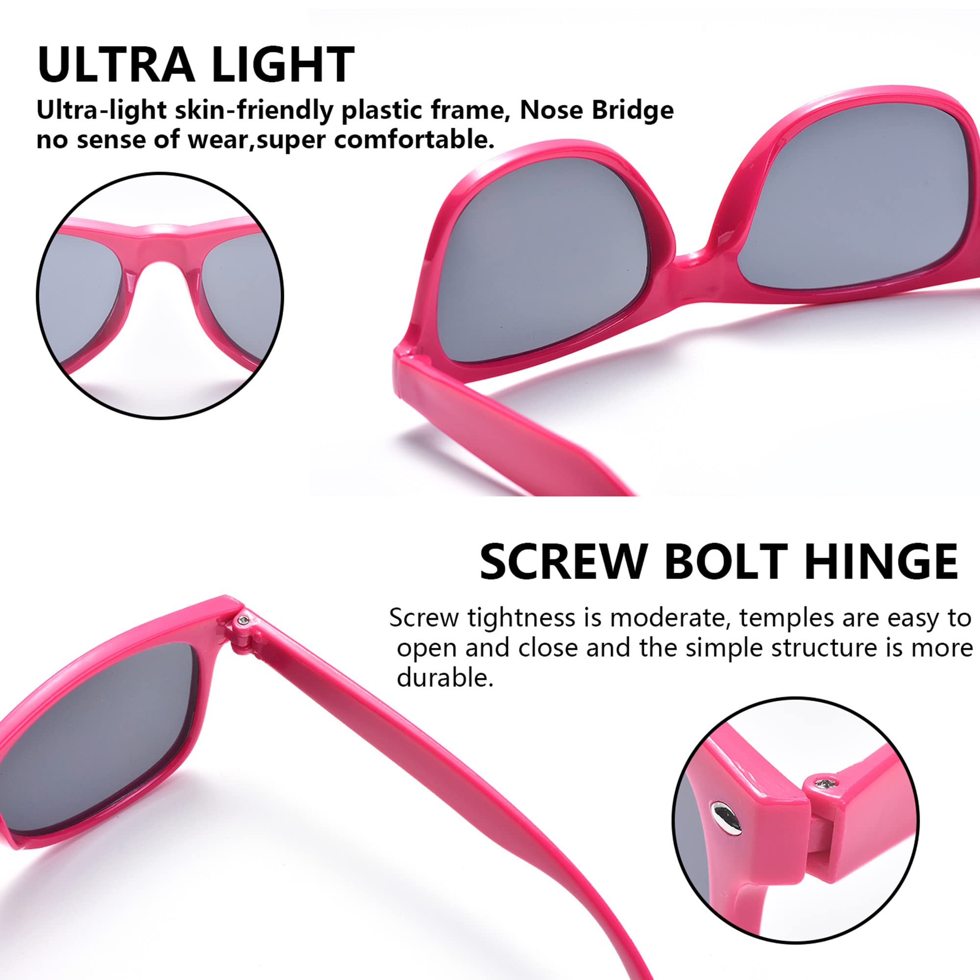 Bulk 80s Style Party Sunglasses for Adults - Retro Shades for Costume Parties & Events (8/10/20/30 Pack) - Perfect for Themed Parties, Halloween, and Prom Night