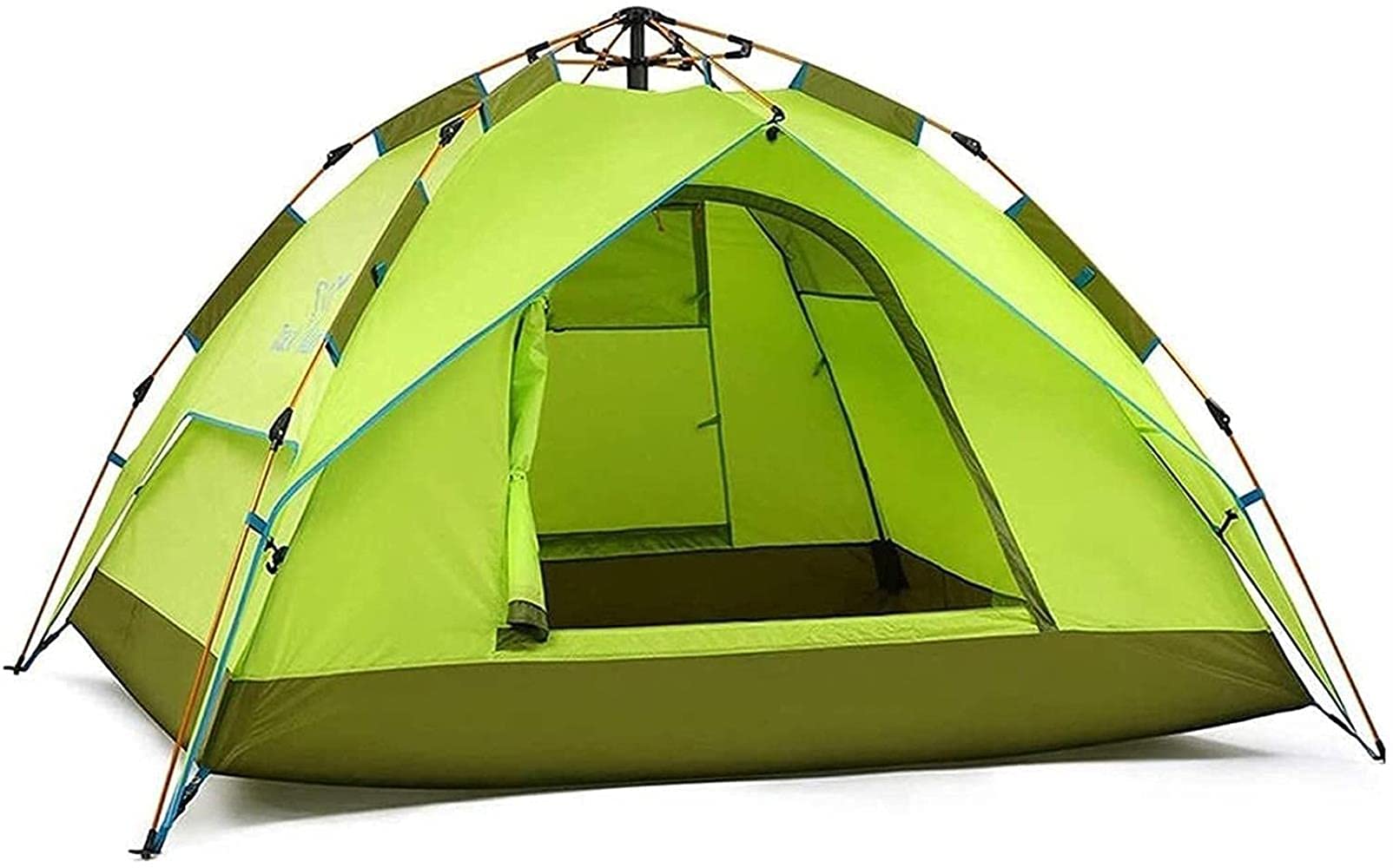 Automatic Pop-Up Camping Tent - Thickened Waterproof Family Tent (Green) for Outdoor Adventures, Hiking & Backyard Camping