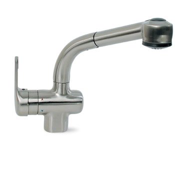 Hamat Stainless Steel Kitchen Pullout Faucet - Model 3-2810 | High Arc Sprayer for Sink, Dishwashing & Food Prep | Modern & Durable Design