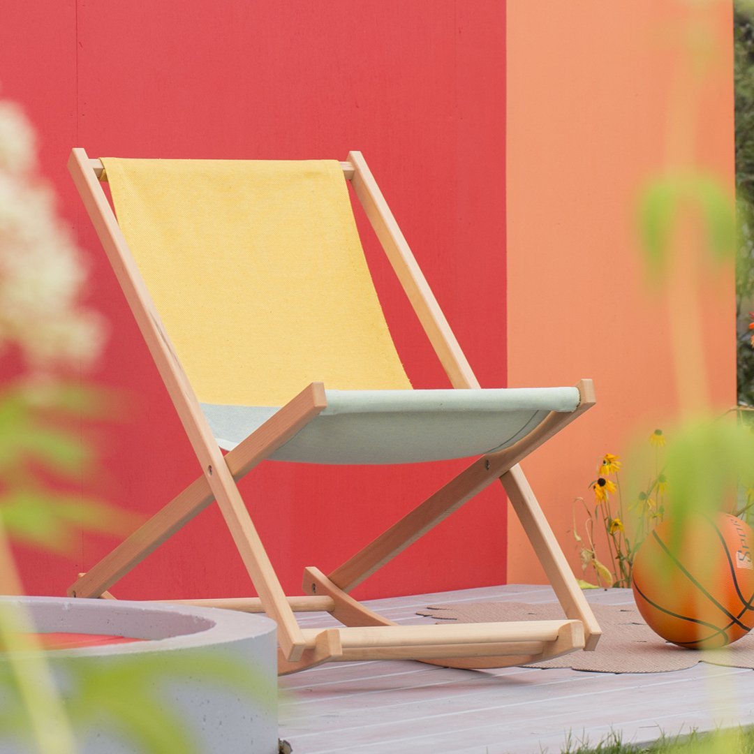Erik Stehmann Raw Color Beach Rocker by Weltevree - Modern Outdoor Lounge Chair for Beach, Patio, and Garden Relaxation