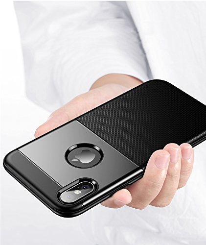 **Laudtec iPhone X Case - Shockproof Hybrid PC & TPU Cover for Apple iPhone X/10 - Navy Blue | Slim Protection for Everyday Use & Outdoor Activities**