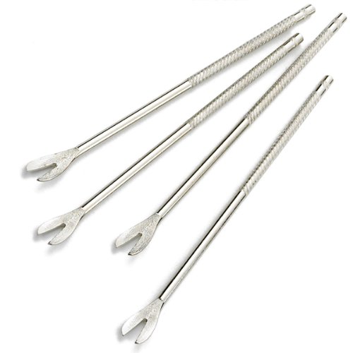 Premium Tablecraft Chrome Shellfish Forks - Set of 12 (1 Dozen) - Perfect for Seafood Dinners, Lobster Feasts & Elegant Table Settings