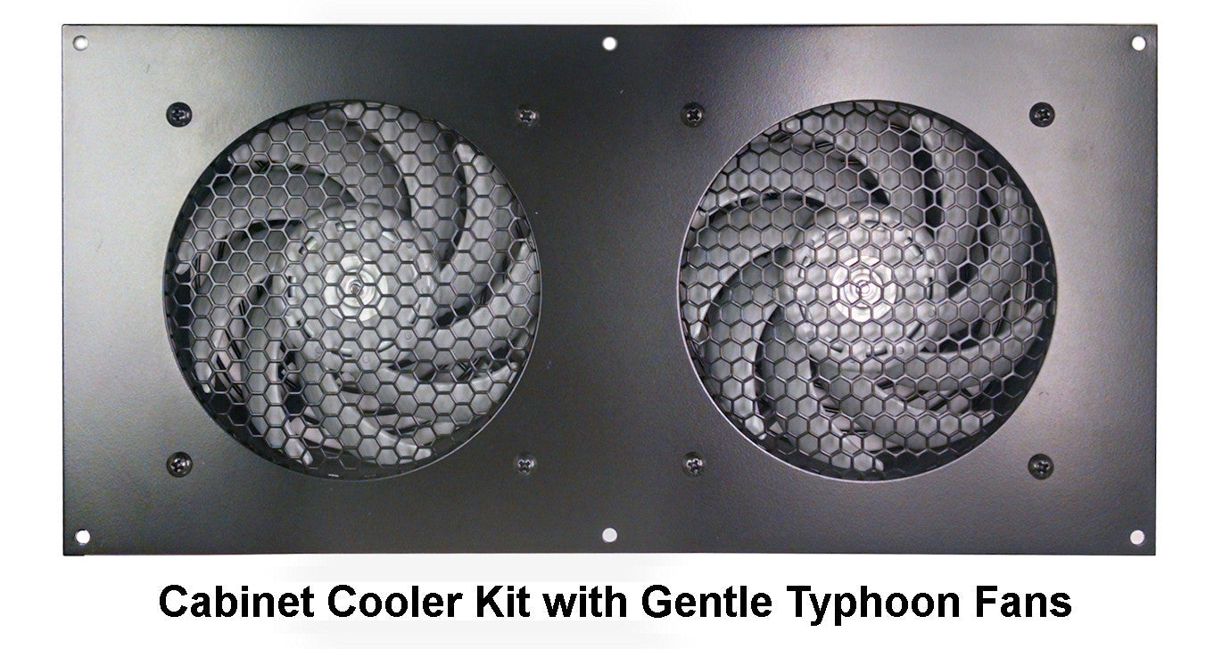 Coolerguys Dual Thermal Control 120mm AV Cabinet Cooler with Gentle Typhoon Fans - Quiet Cooling Solution for Home Theater & Server Racks (Model CABCOOL1202 MGTF)