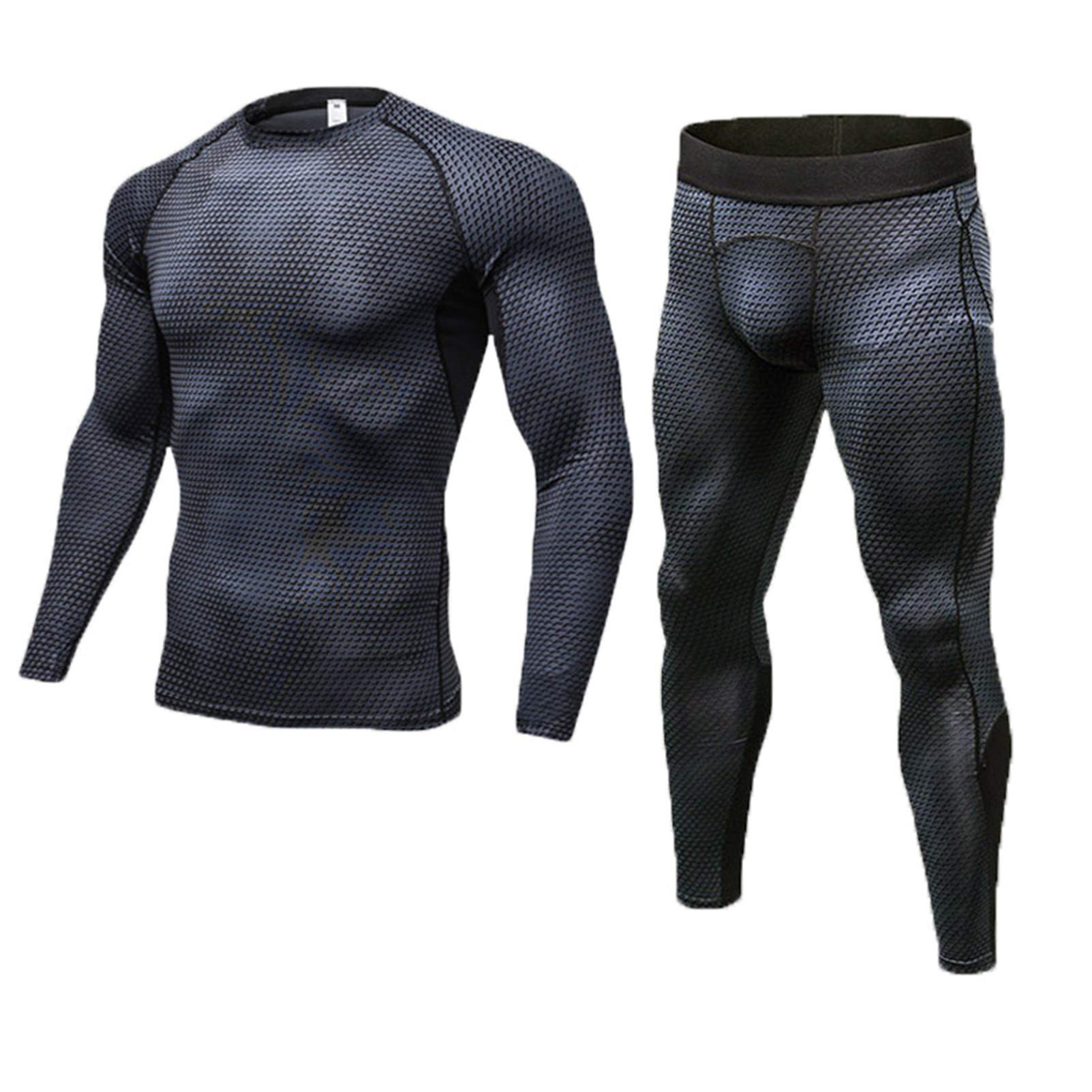 Quick Dry Thermal Long Johns for Men - Hot Tights for Fitness & Outdoor Activities | Moisture-Wicking Base Layer for Running, Hiking & Cold Weather Workouts