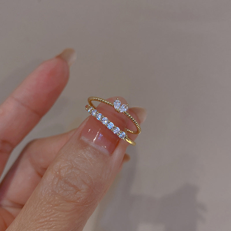 Minimalist Tiny Heart Stacking Rings Set - Dainty Gold & Silver Layering Rings for Women | HR617 | Perfect for Everyday Wear, Stacking Jewelry Trend & Gift Giving
