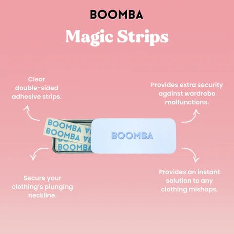 Boomba Magic Strips - Strong Adhesive Hanging Strips for Wall Decor, Photos, Frames | Damage-Free Hanging Solution for Home & Office Organization