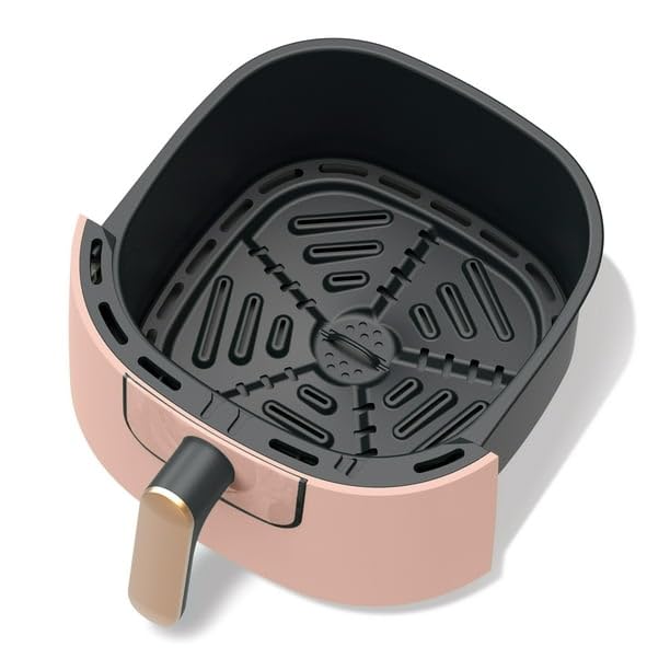 Drew Barrymore 6 Qt Air Fryer with TurboCrisp Technology, Touch-Activated Display & Adjustable Temperature - Perfect for Healthy Frying, Roasting & Baking at Home