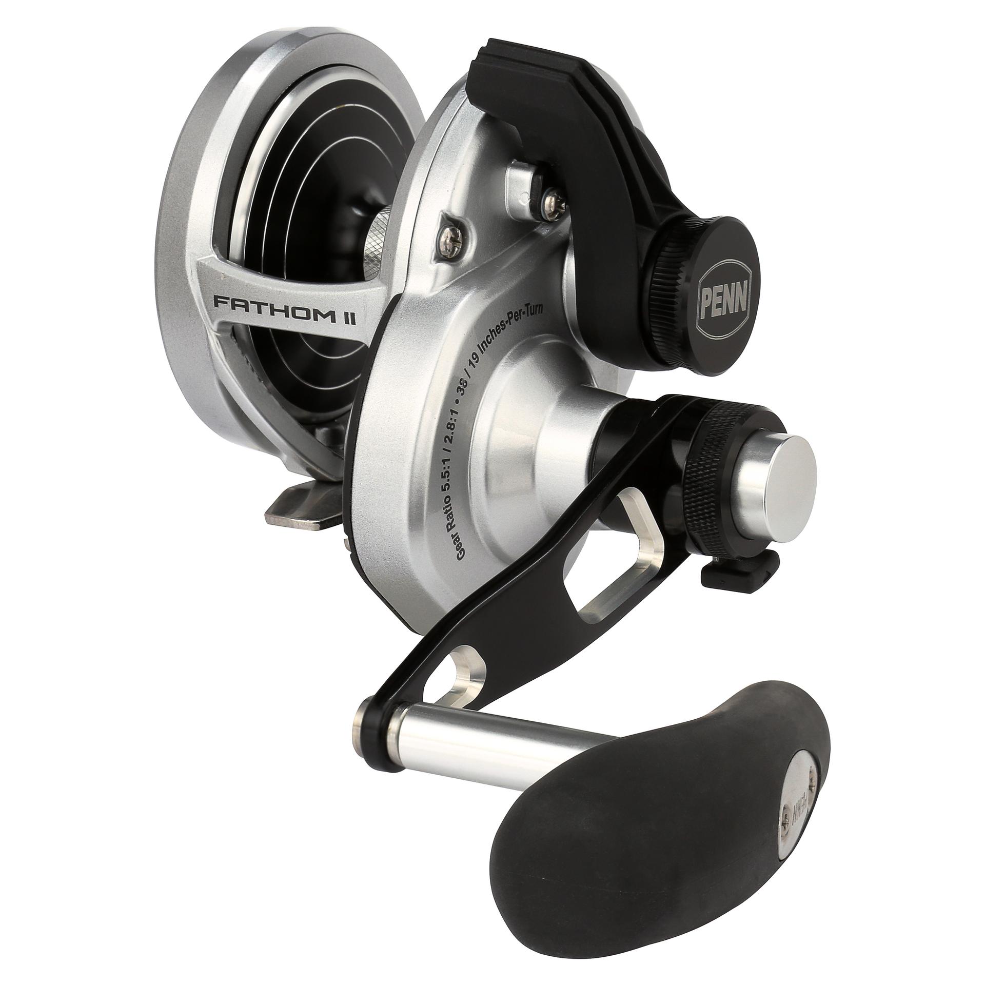 PENN Fathom™ II Lever Drag 2-Speed Conventional Fishing Reel - Saltwater & Offshore Angling, Big Game Fishing Gear for Tuna, Marlin, and Deep Sea Fishing