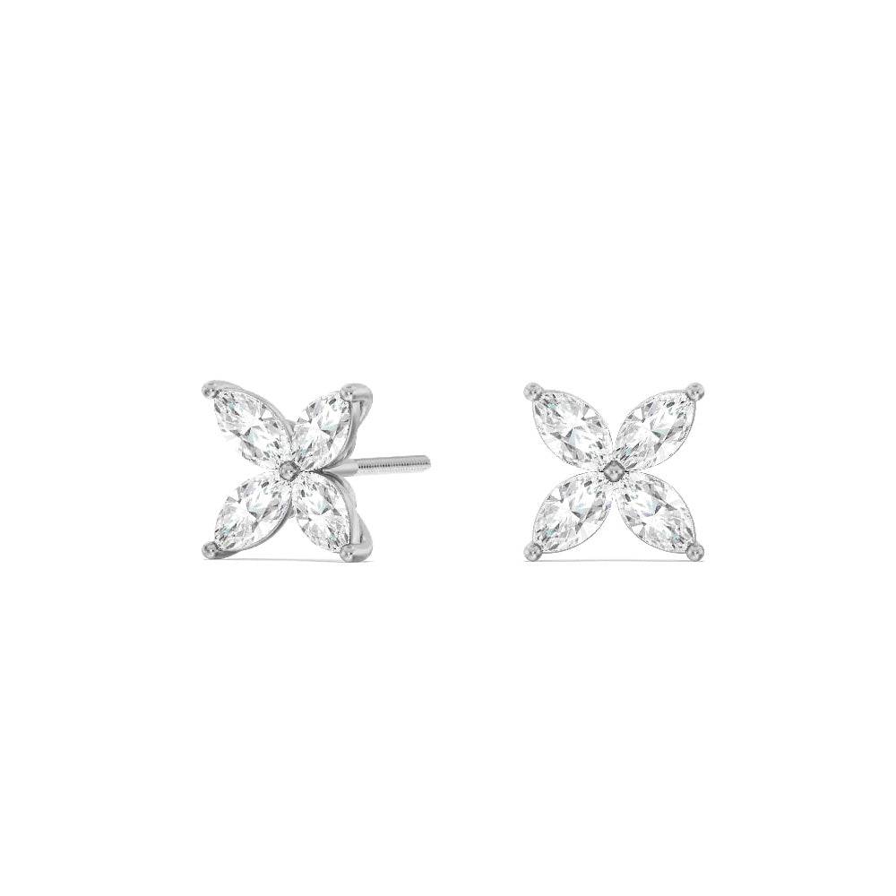 Bloom Moissanite Stud Earrings for Women - 1ct Round Cut AAA Quality Hypoallergenic Earrings | Perfect for Wedding, Anniversary, Birthday Gifts & Everyday Elegance