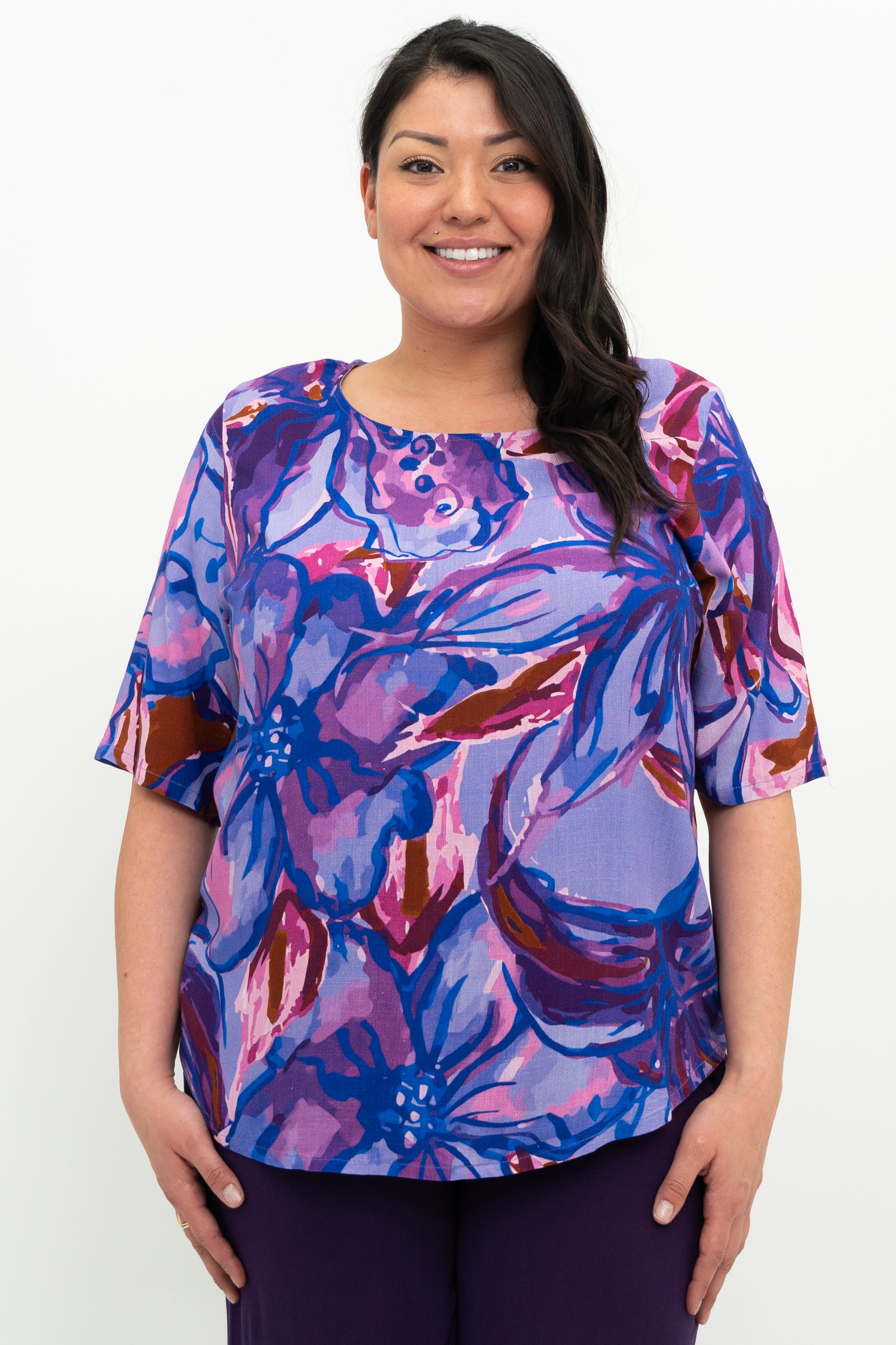 Liza Top Women's Fashion - Lily Love Linen Bamboo Blouse - Casual Summer Tops for Beach, Office & Everyday Wear
