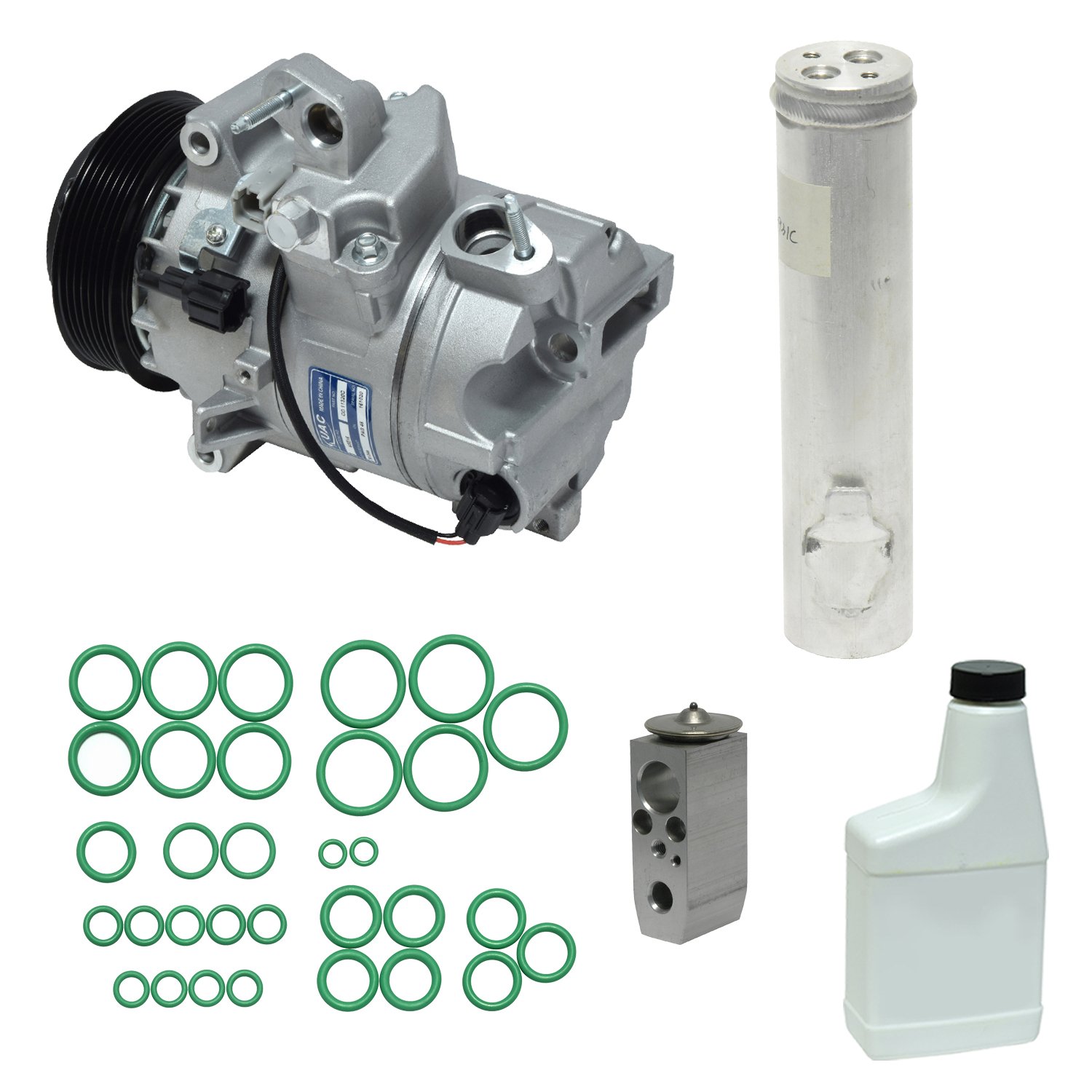 UAC KT 4995 AC Compressor and Component Kit - Replacement for Car Air Conditioning System - Perfect for AC Repair, Maintenance & DIY Auto Projects