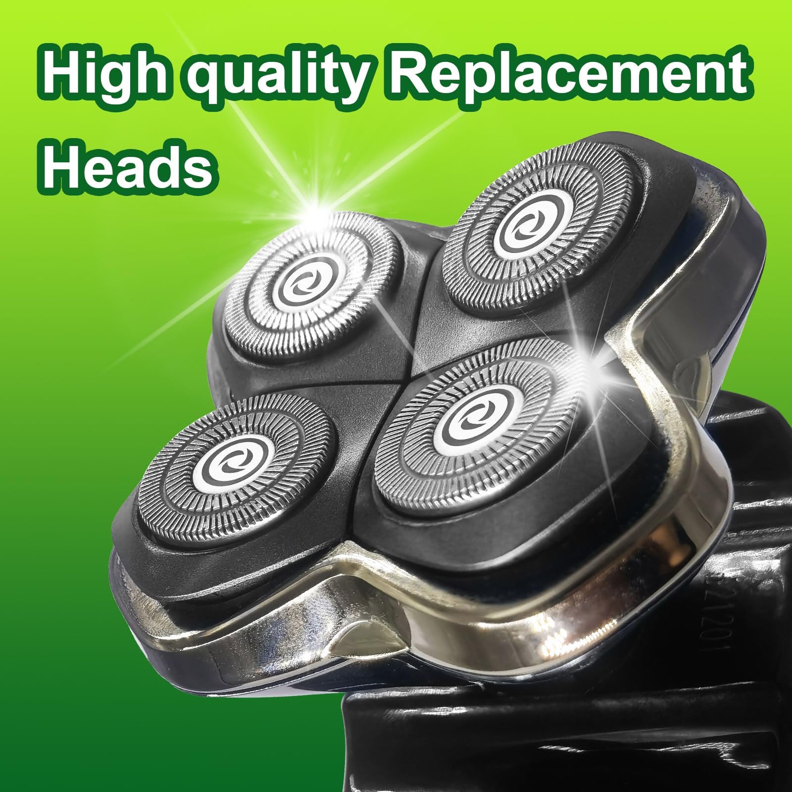 12 Pack Replacement Shaver Blades for Skull Shaver Pitbull Gold PRO - 4 Head Razor Blades for Men's Electric Shavers - Perfect for Travel, Home & Professional Grooming