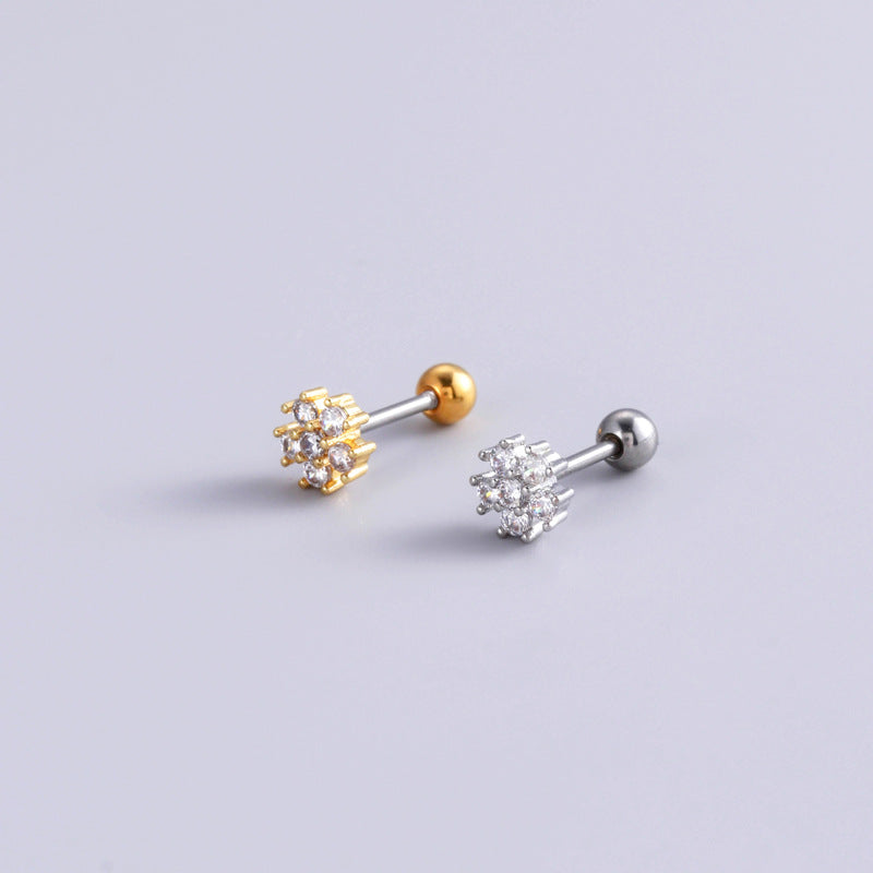 20G Cartilage Heart Stud Evil Eye Cross Helix Daith Earrings for Women | Hypoallergenic Stainless Steel Body Jewelry | Perfect for Piercing, Gifts & Everyday Wear - HSPJ889