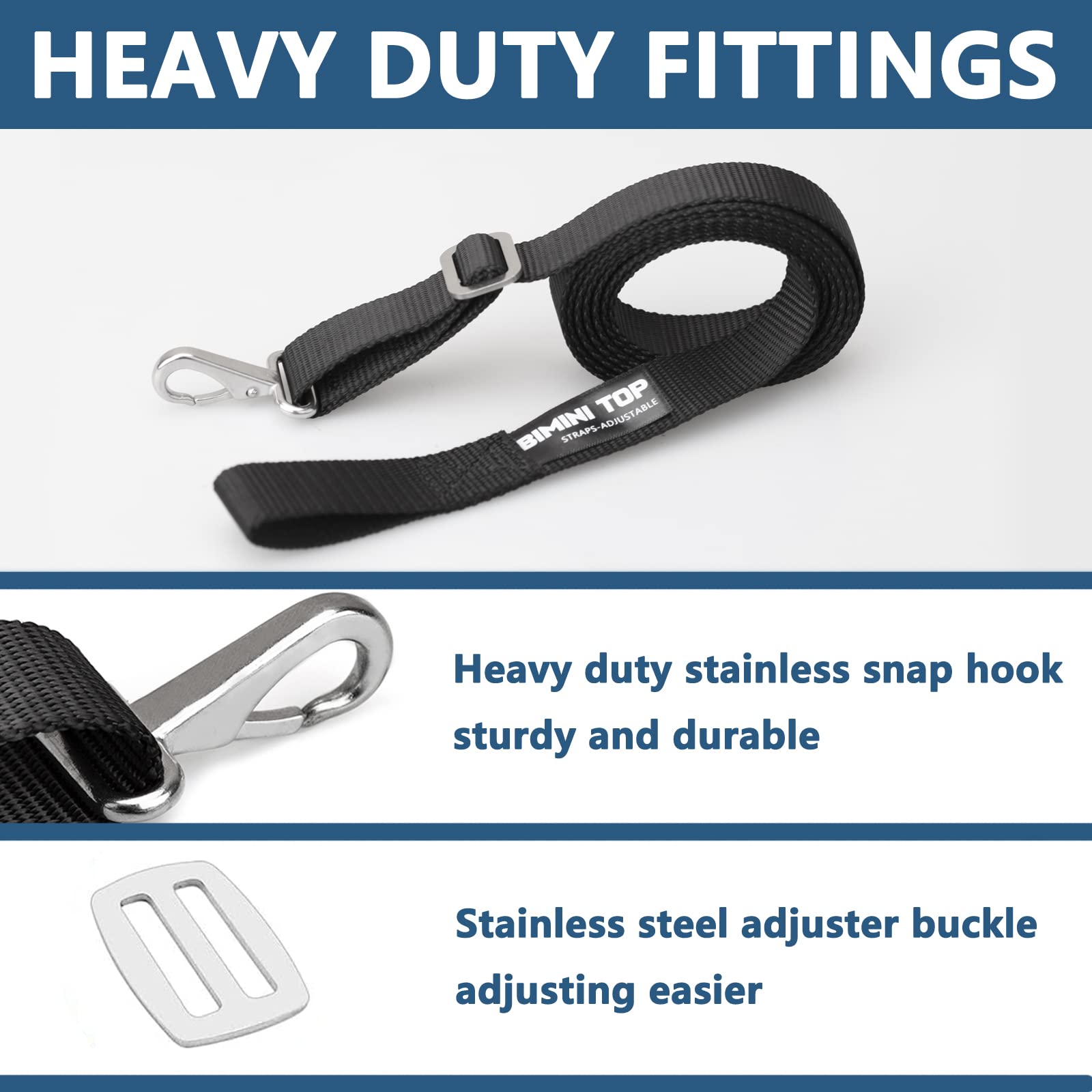 Heavy Duty Boat Bimini Top Straps 38