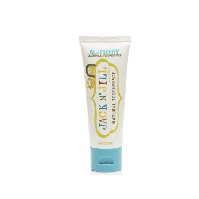 Jack & Jill Natural Toothpaste for Kids - 50g, Blueberry Flavor, Fluoride-Free & Safe for Babies - Perfect for Daily Brushing & Oral Care