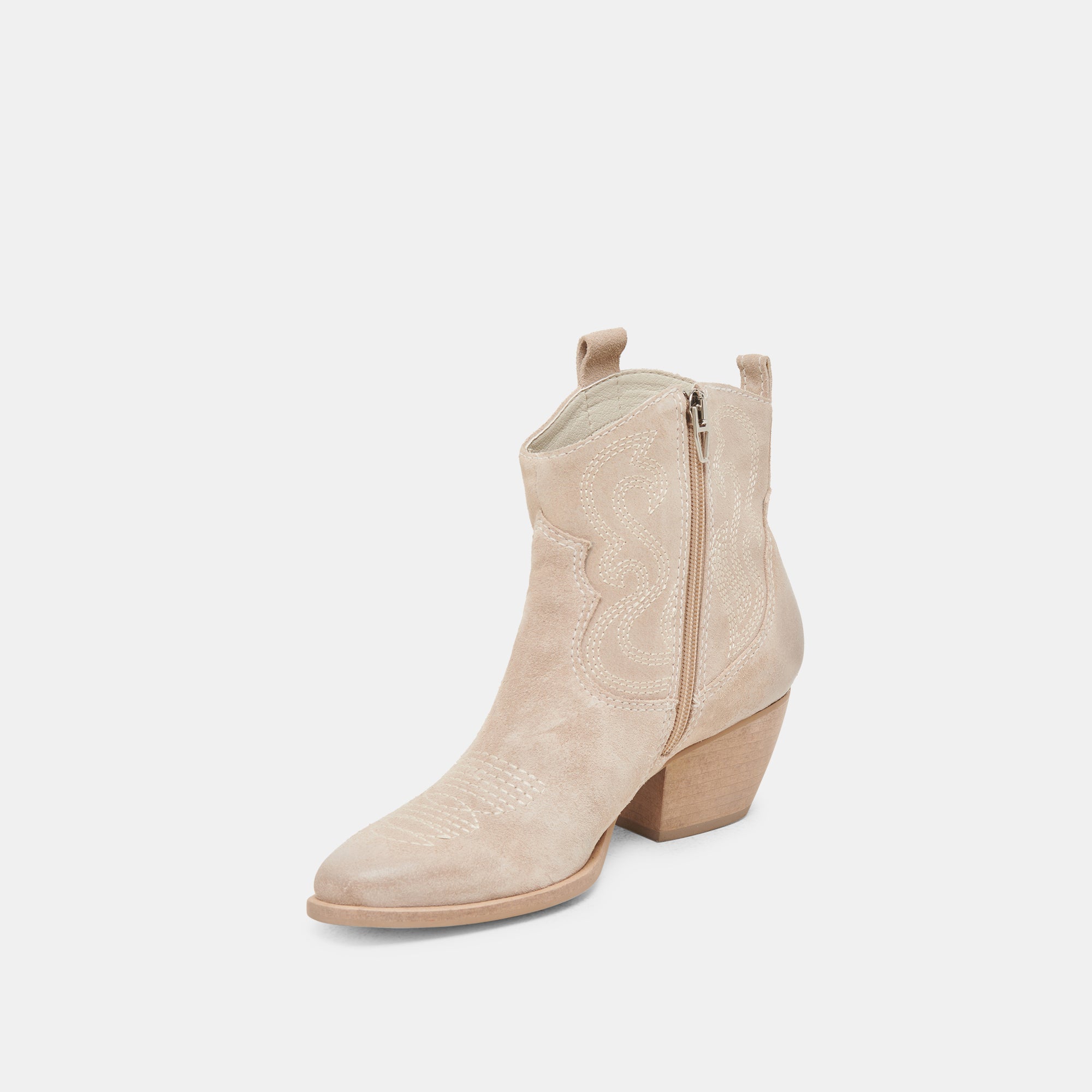 SHANIA Women's Suede Ankle Booties in Taupe - Stylish & Comfortable Fall & Winter Boots for Casual Outfits & Office Wear