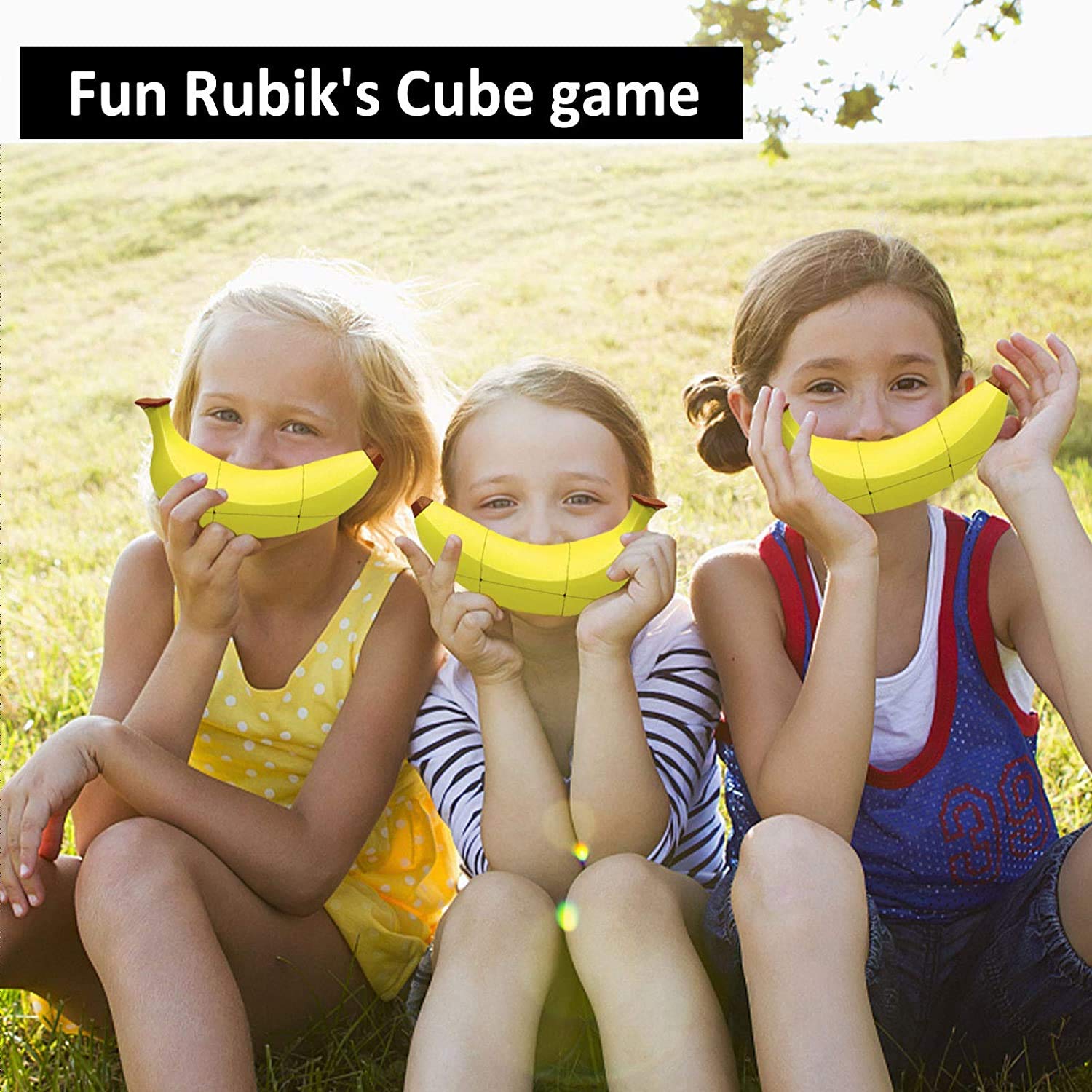 Toyshine 3x3 Magic Speed Cube - Banana Shaped Stress Relief Puzzle Toy for Adults & Kids | Educational Brain Teaser Game for Boys & Girls Ages 3+ | Perfect for Office, Travel & Family Game Night