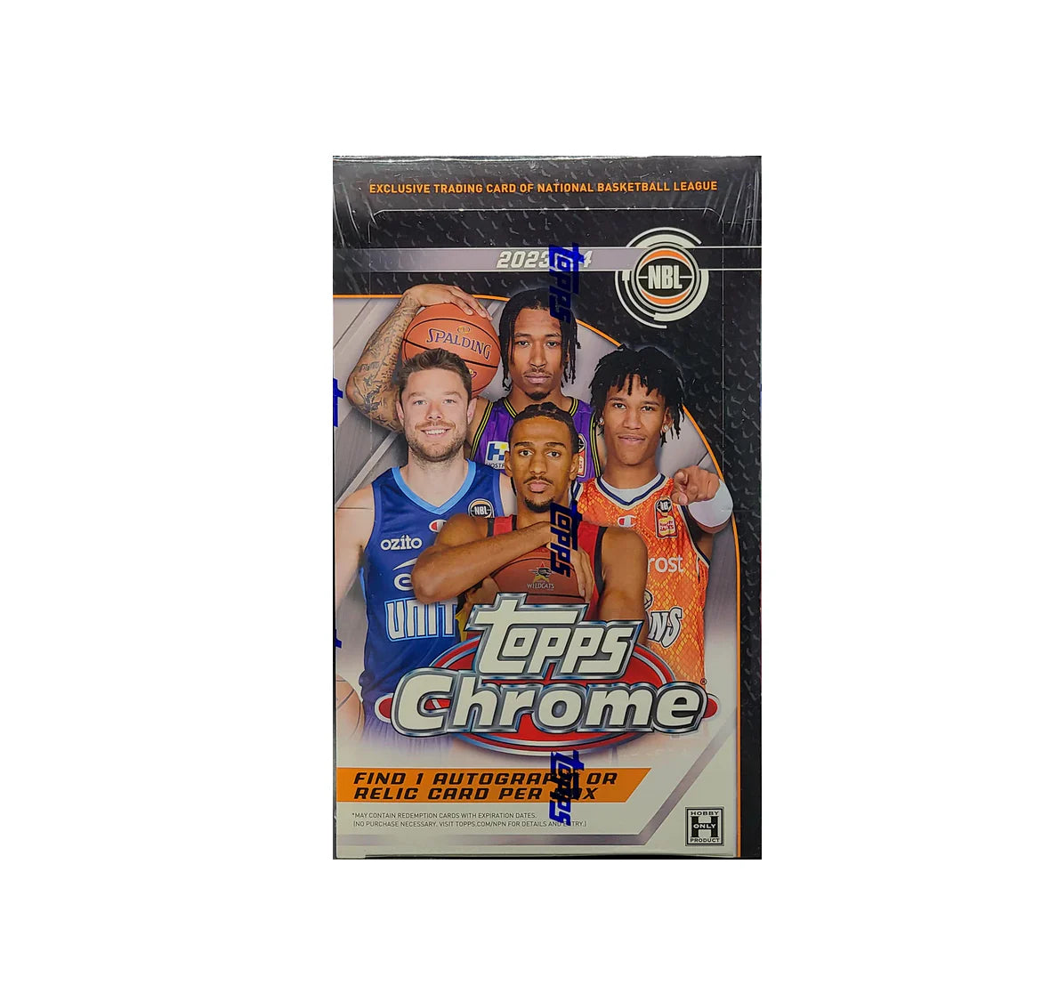 2023-2024 Topps Chrome NBA Basketball Hobby Box - 24 Packs with Autograph & Memorabilia Cards - Perfect for Collectors, Investors & Fantasy Sports Fans
