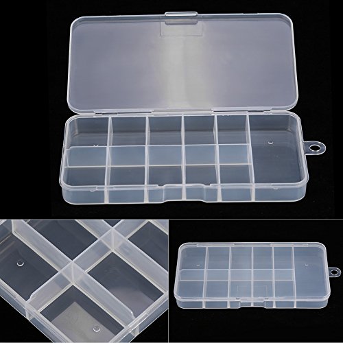 10 Grid Clear Nail Tip Storage Box - Translucent Nail Organizer for Salon & Home Use - Perfect for Nail Art, Manicure, and Pedicure Supplies