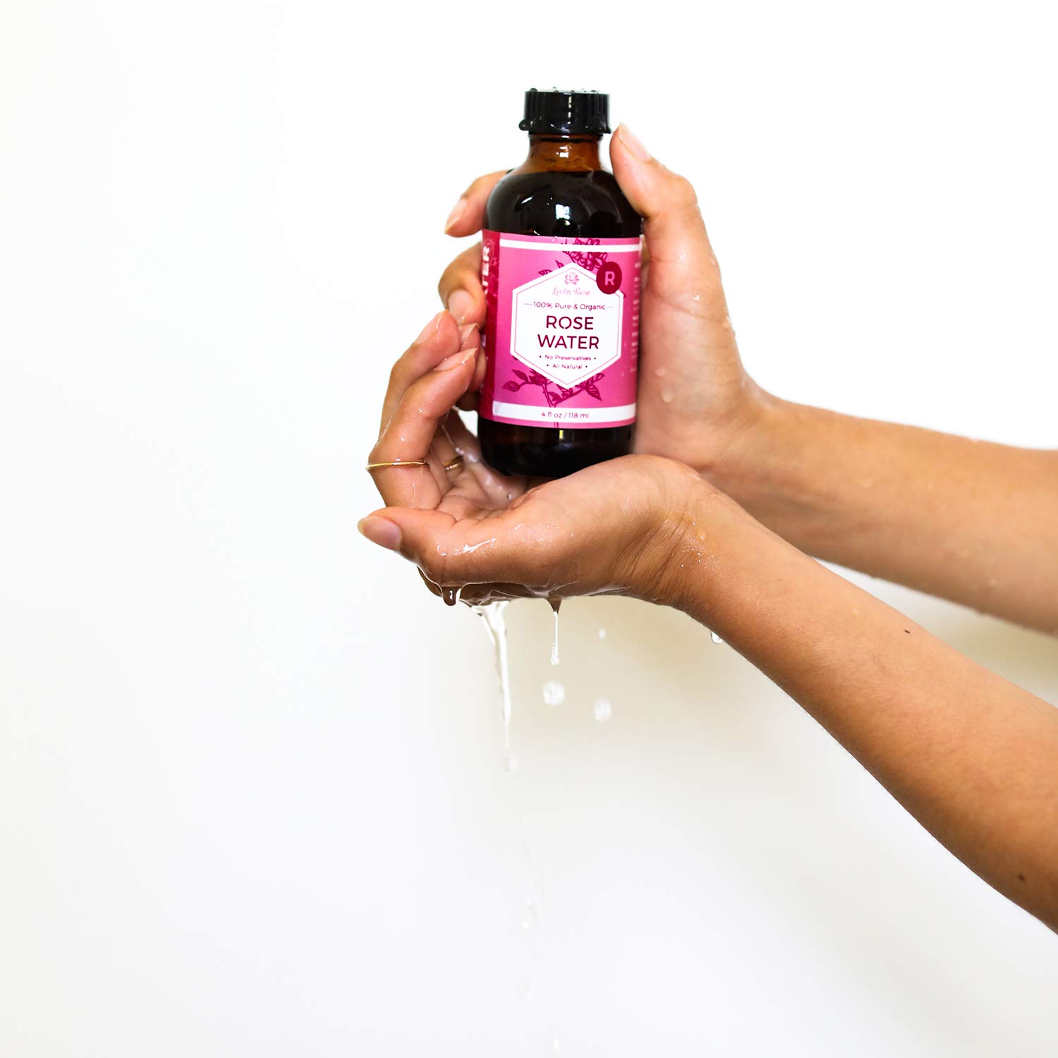 Leven Rose Jojoba Oil & Pure Moroccan Rosewater 4oz Bundle - Natural Facial Toner, Moisturizer for Skin, Hair, Body & Nails | Hydrating Skincare Set for Dry Skin, Anti-Aging & Daily Beauty Routine