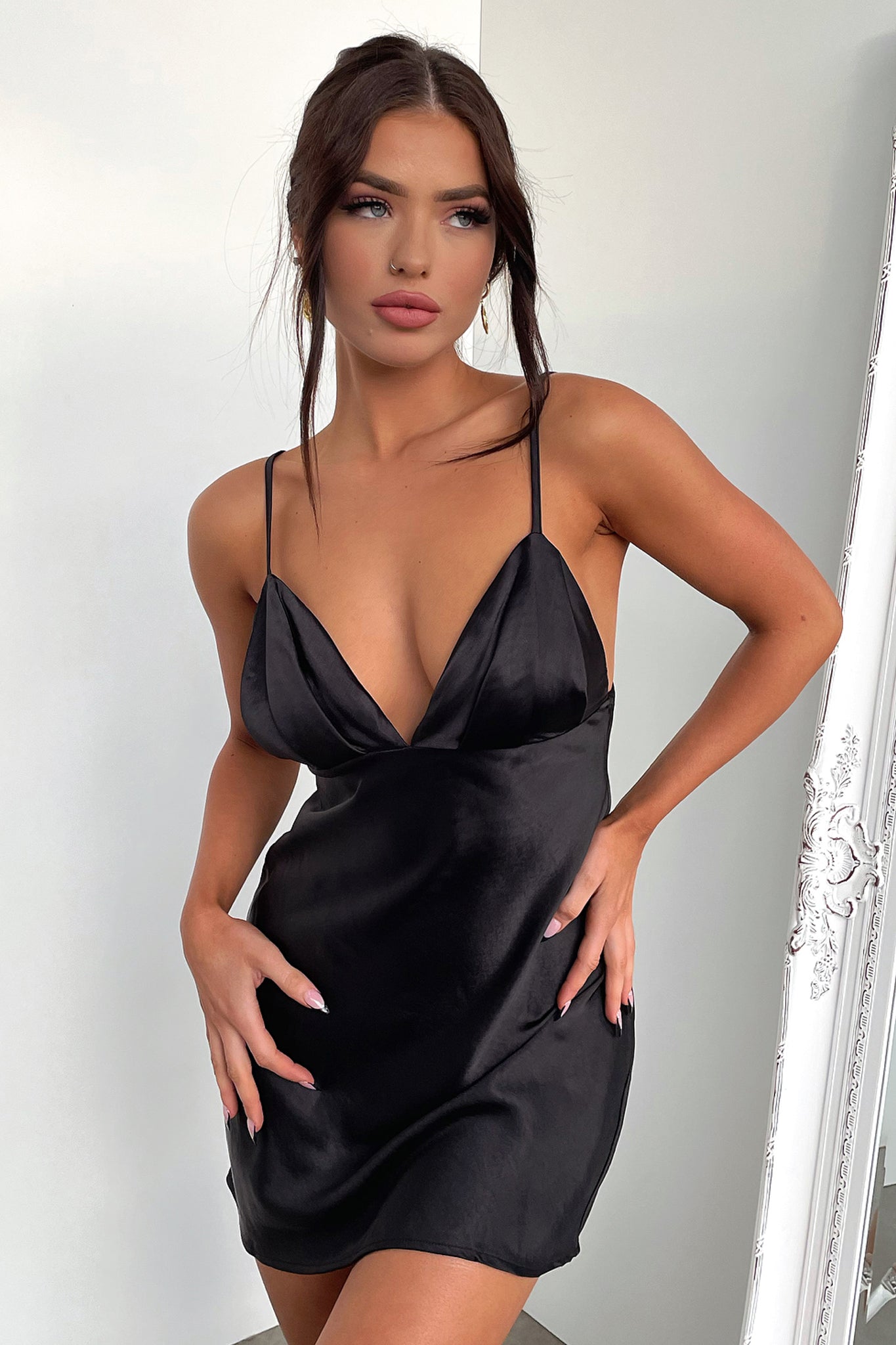Dixie Dress for Women - Elegant Black Flowy Midi Dress | Perfect for Casual Outings, Date Nights & Summer Parties