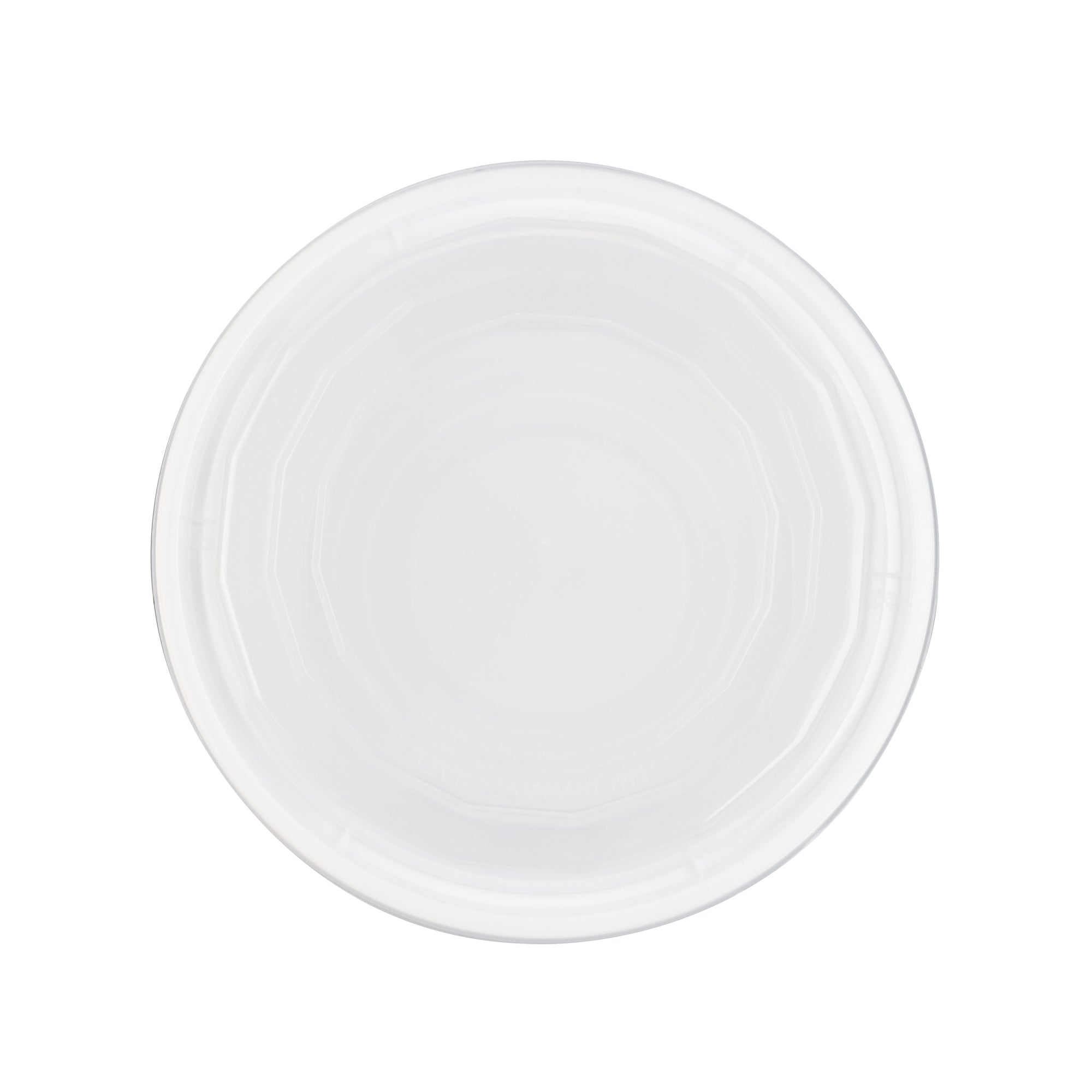 32 oz Round White Plastic Food Storage Containers with Clear Lids - Microwave Safe Takeout Boxes (7.25