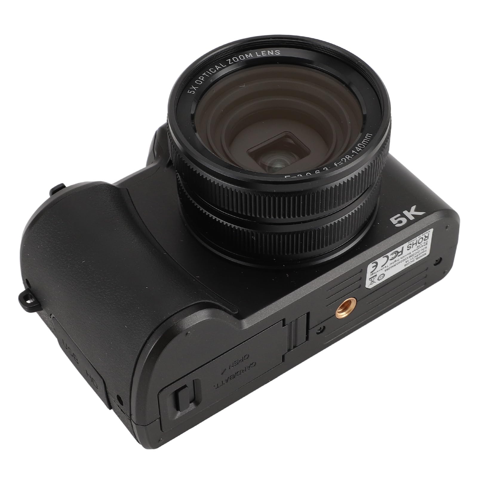 5K Digital Camera, 64MP 5X Optical Zoom Vlogging Camera with 3.2in Touch Screen - Compact Anti-Shake Dual Cameras for Kids, Students & Teens - Perfect for YouTube, Travel, Birthday Gifts & Everyday Photography