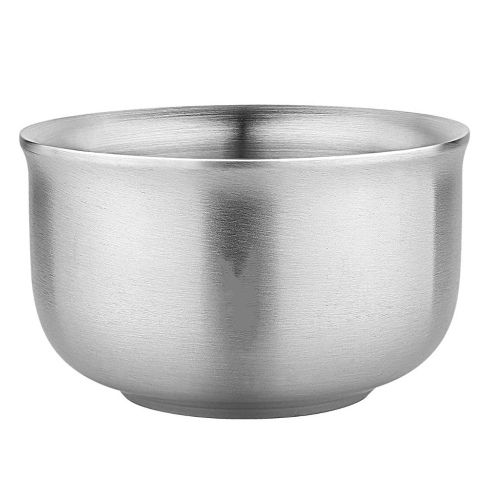 DOITOOL 12.5CM Stainless Steel Soup Bowl - Double Layer Heat Insulation, Anti-Scald & Anti-Rust - Perfect for Noodles, Soup & Hot Meals - Ideal for Home Kitchen & Restaurant Use (Silver)