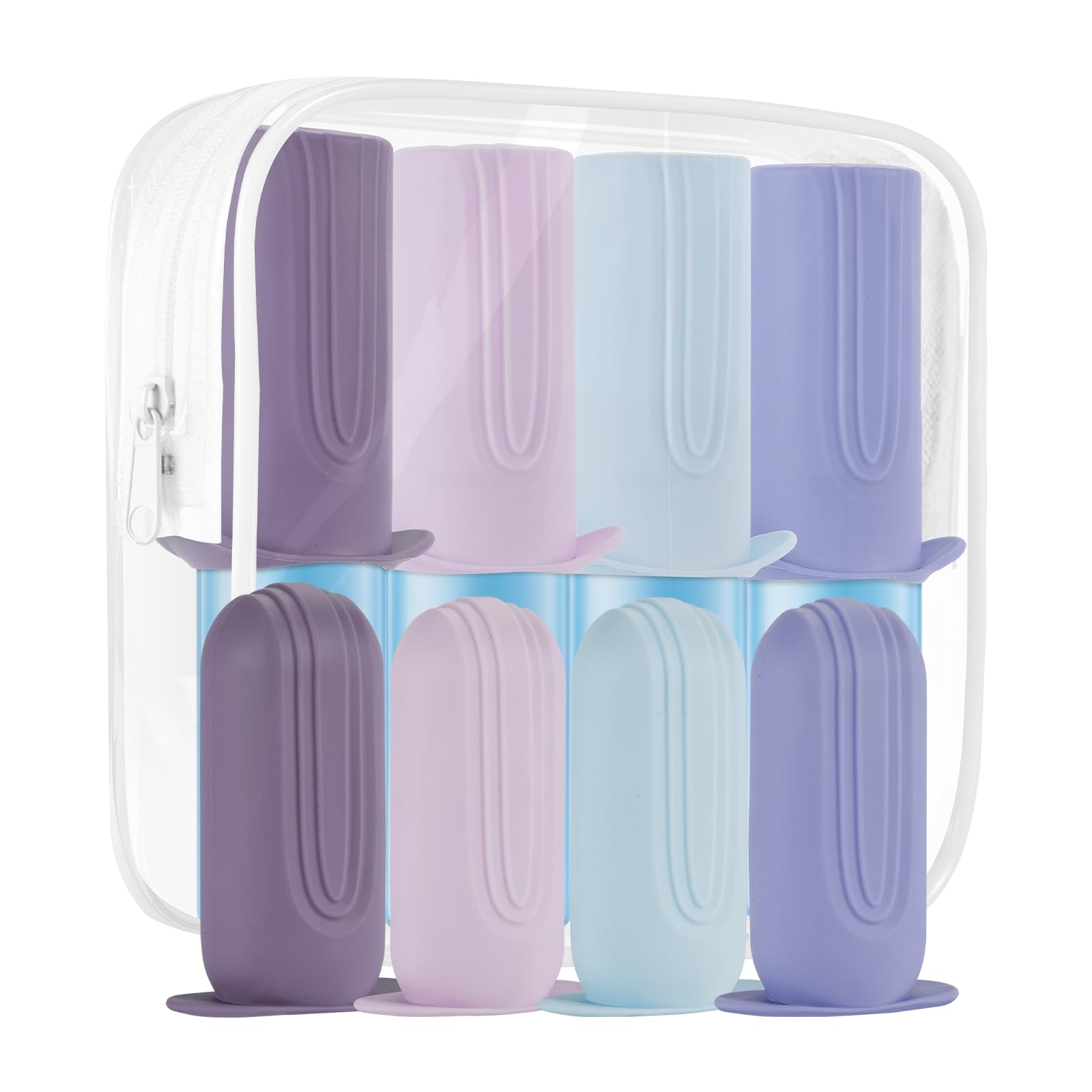 Leakproof Travel Bottle Covers with Elastic Lids - Secure Cosmetic Containers for Toiletries | Prevent Leakage in Luggage | Perfect Travel Accessories for Vacation, Business Trips & Camping Essentials