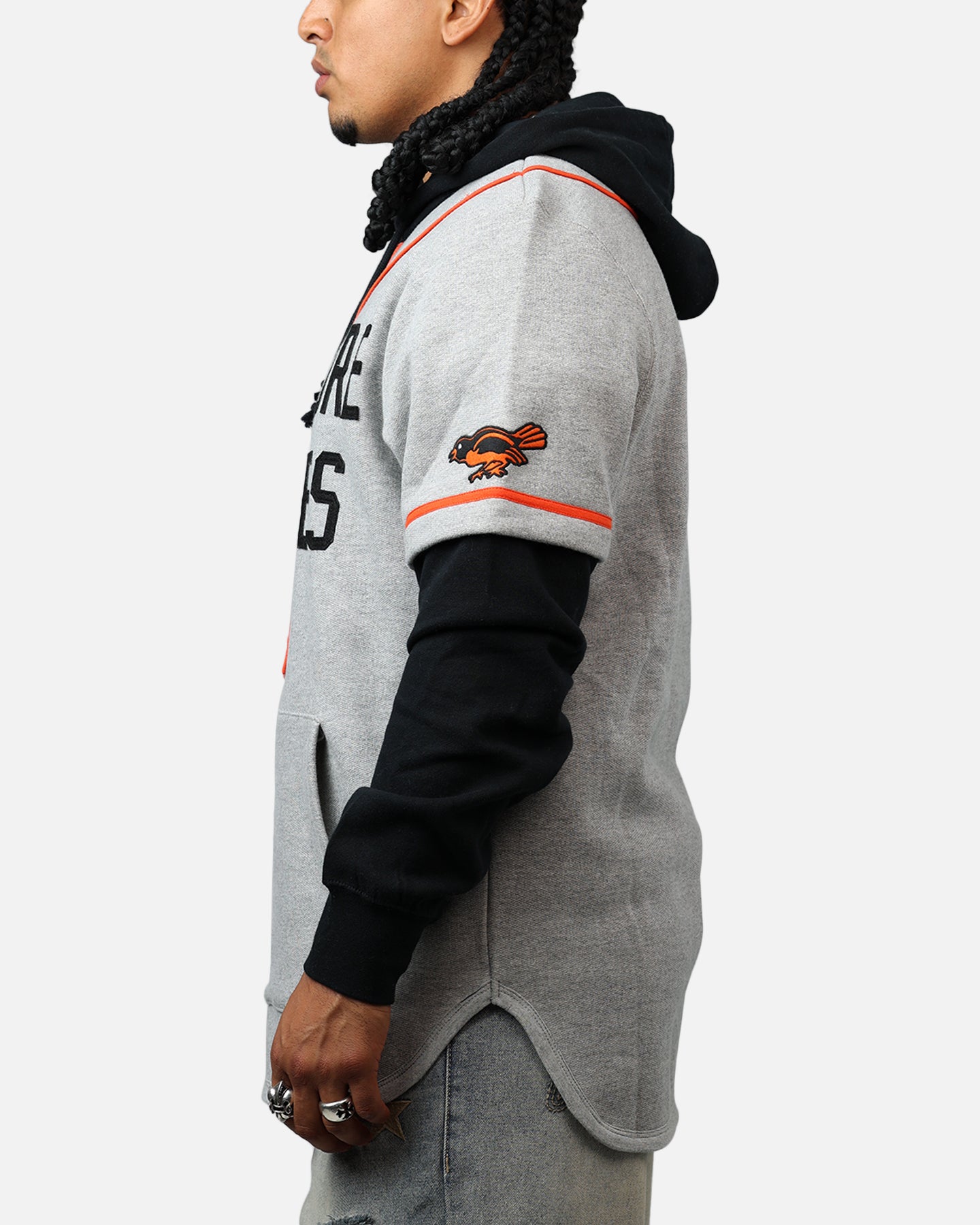47 Brand Baltimore Orioles Game Hoodie - Grey/Black - Official MLB Licensed Pullover for Men & Women - Perfect for Baseball Games, Tailgating & Casual Wear
