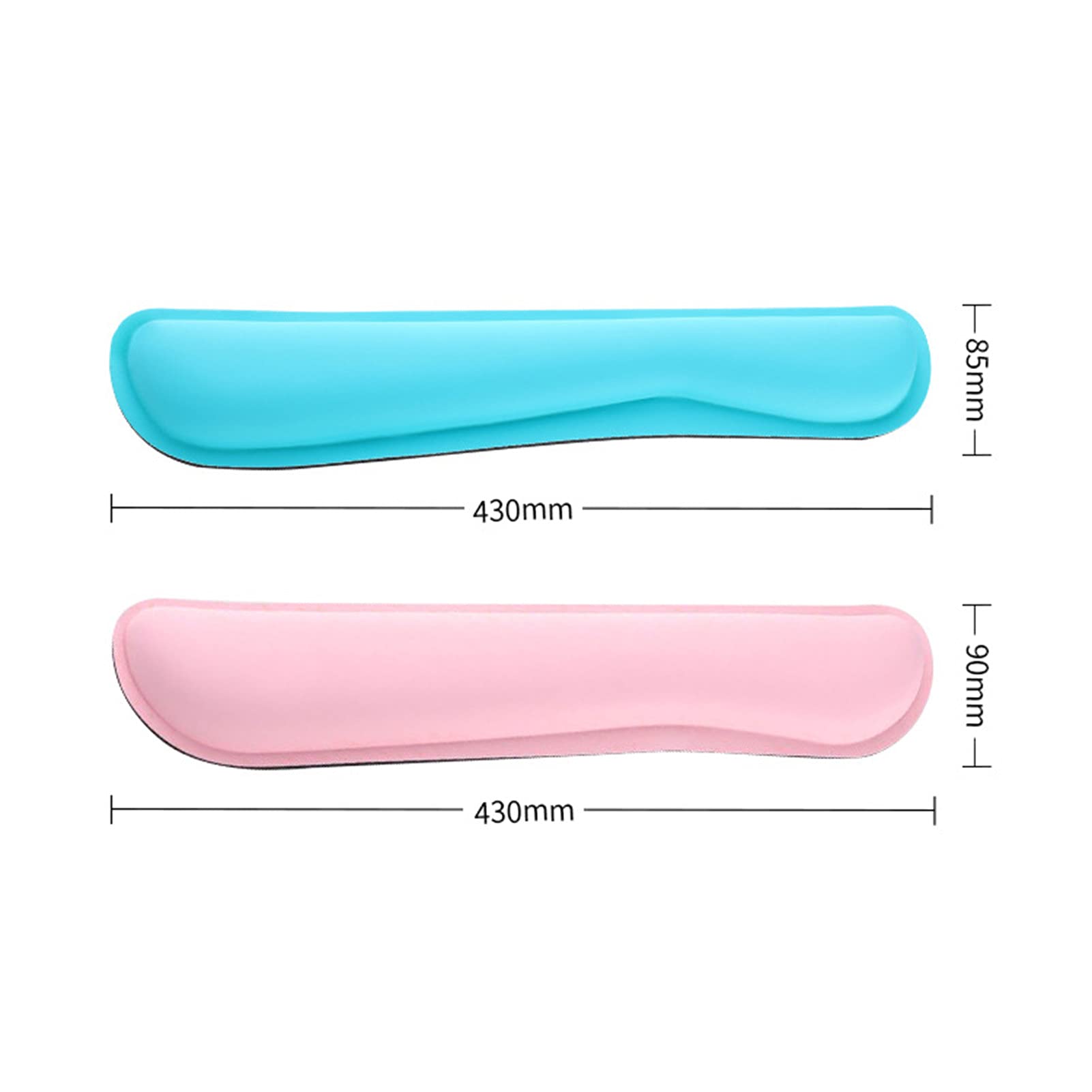 Ergonomic Non-Slip Mouse Pad with Memory Foam Wrist Rest - Comfortable Computer Keyboard & Mouse Mat for Office, Gaming & Home Use - Pink (PC/Mac/Laptop)