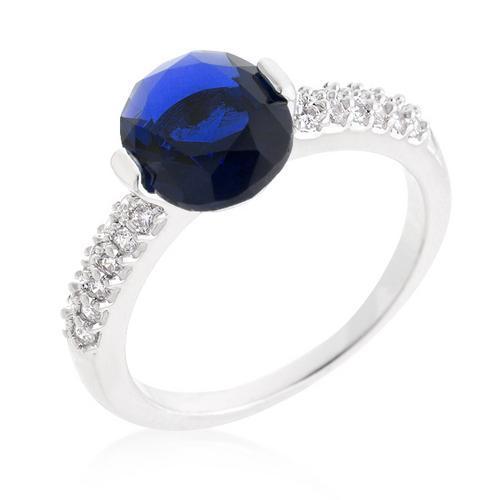 Blue Oval Cubic Zirconia Engagement Ring for Women - Elegant Promise Wedding Band, Perfect for Proposals, Anniversaries & Special Occasions