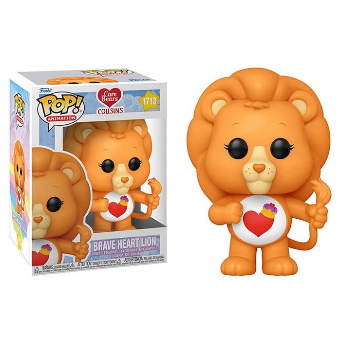Care Bears Cousins Pop! Vinyl Figure - Brave Heart Lion Collectible Toy [1713] | Funko Pop! Exclusive for Kids & Collectors | Perfect for Display, Gifts & Themed Decor