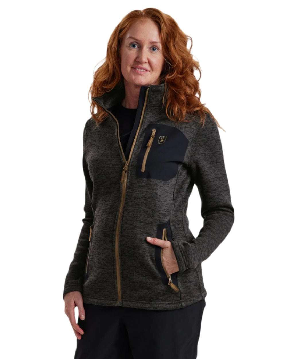 Deerhunter Women's Sarek Knitted Jacket - Warm Winter Pullover for Outdoor Hiking & Casual Wear