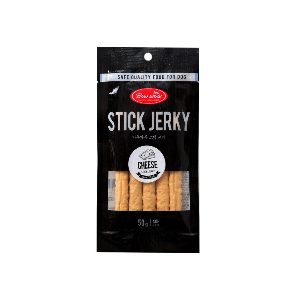 Bow Wow Jerky Stick 40g - Natural Dog Treats with Cheese, Lamb, Beef & Chicken Flavors - High Protein, Grain-Free, Nutritious Snacks for Small & Large Dogs - Perfect for Training Rewards, Travel Treats & Daily Chewing Fun