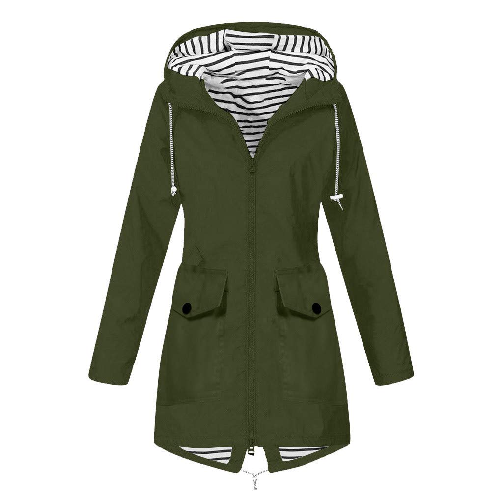 Women's Waterproof Rain Jacket - Plus Size Windproof Hooded Loose Coat for Outdoor Activities | Trendy Fashion for Hiking, Camping & Daily Commute
