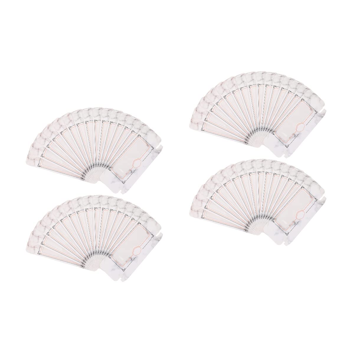 EXCLUZO 60pcs Empty False Eyelash Storage Box - Marble Pattern Paper Cardboard Case with Clear Window | Eyelash Packaging & Holder for Salon, Makeup Artists, and Personal Use
