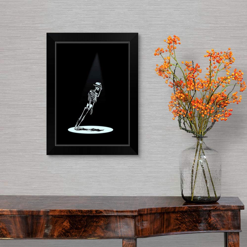 Anti Gravity Black Framed Art Print - Modern Dance Wall Decor for Living Room, Bedroom & Office | Unique Floating Illusion Artwork