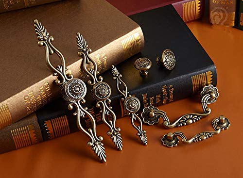 Vintage Cabinet Knobs - 6 Styles Dresser Pulls Handles for Furniture (Color: A3) - Perfect for Countryside Cupboards & Drawers