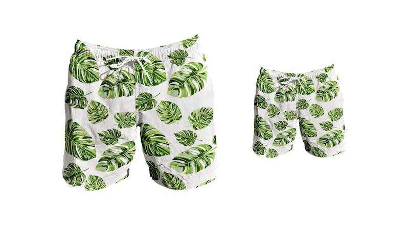 Father and Son Matching Swim Trunks - Quick-Dry Swim Shorts for Men & Boys - Beach, Pool, Vacation Family Outfits