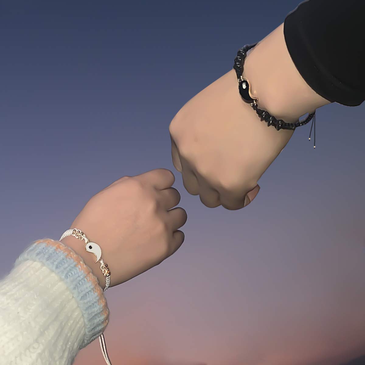 Best Friend Bracelets for 2 Matching BFF Bracelets - Yin Yang Friendship Bracelets for Men & Women - Perfect for Couples, Best Friends, and Special Occasions
