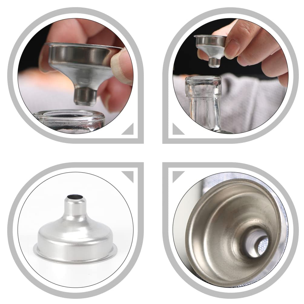 10-Pack Mini Funnels for Liquids & Oils - Multi-Purpose Small Kitchen Funnel Set for Cooking, Baking, DIY & Crafts - Durable Plastic Liquid Dispensing Funnels for Easy Transfer & Pouring