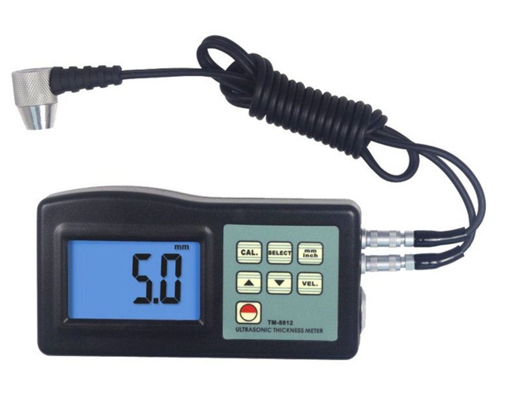 Ultrasonic Thickness Gauge 1.2-200mm (0.05-8 Inch) - Digital Corrosion Tester for Metal, Plastic & Hard Materials - Portable Wall Thickness Measurement Device for Industrial & Home Use