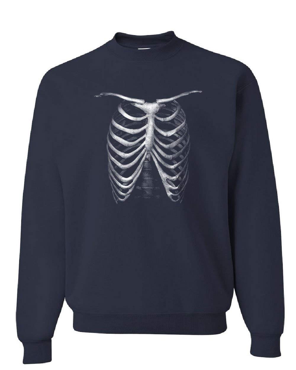 Glow in The Dark Skeleton Sweatshirt - Halloween Rib Cage Bones Xray Pullover for Men & Women | Perfect for Halloween Parties, Rave Outfits & Nighttime Events