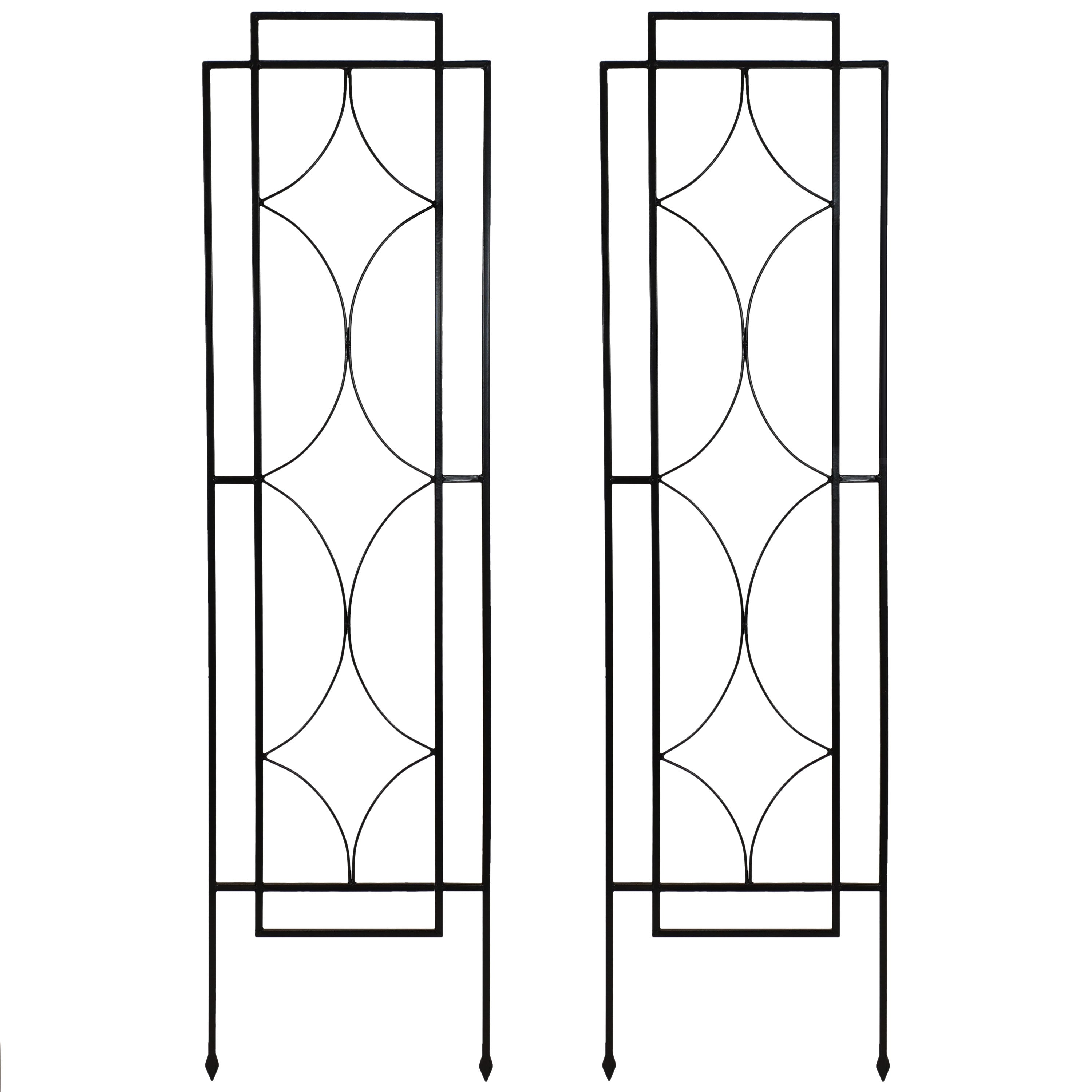 Stylish Sunnydaze 2-Piece Diamond Trellis for Climbing Plants - Perfect for Garden Vine Support, Outdoor Decor & Vertical Gardening