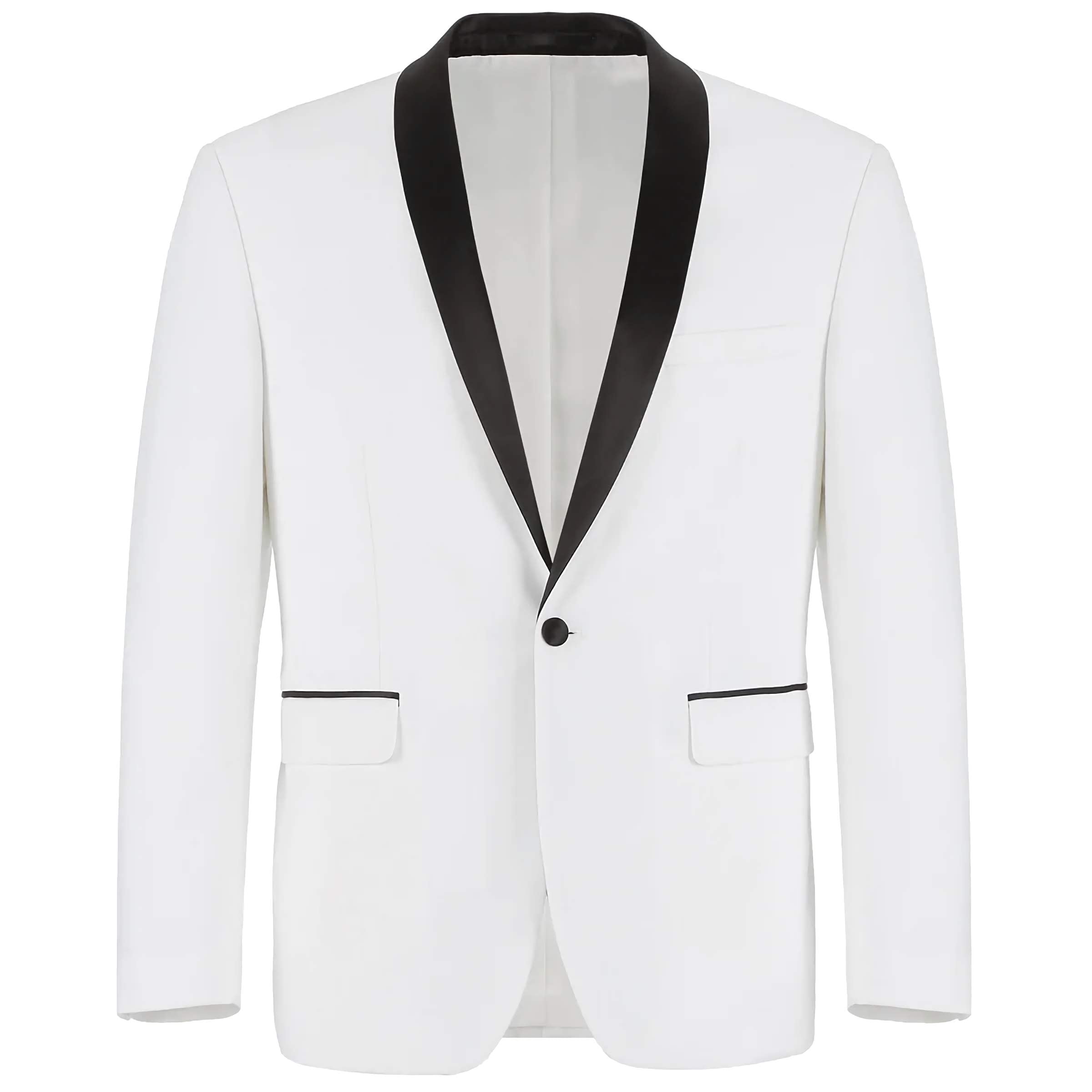 Off White 2-Piece Tuxedo Suit with Shawl Lapel - Slim Fit Men's Formal Wear for Weddings, Prom & Black Tie Events